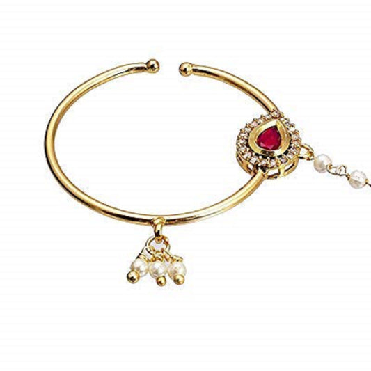 Chinar Jewels Ruby AD Leaf Nath.