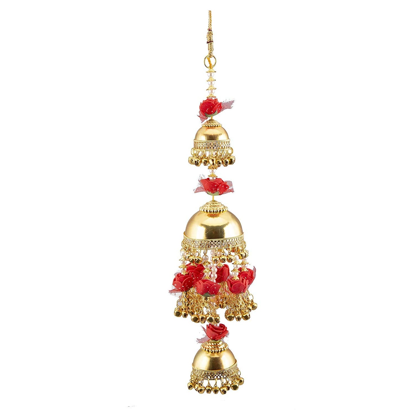 Chinar Jewels Red Flower And golden kalira.