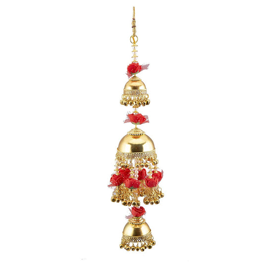 Chinar Jewels Red Flower And golden kalira.