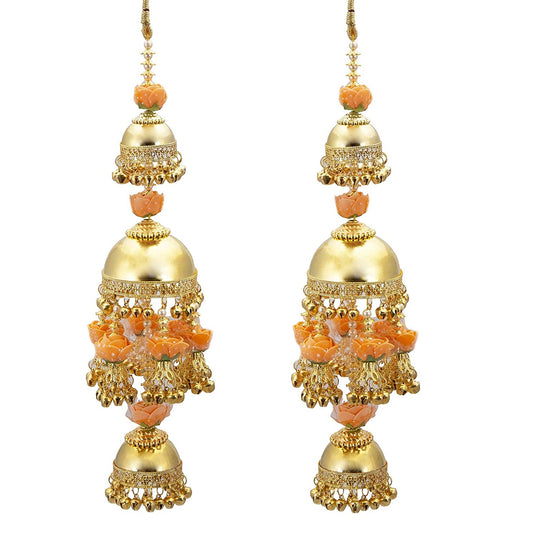 Chinar Jewels Golden and Yellow Flower Kalira.
