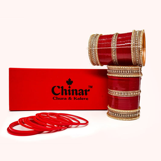 Chinar Jewels Round Square Polki Chuda.